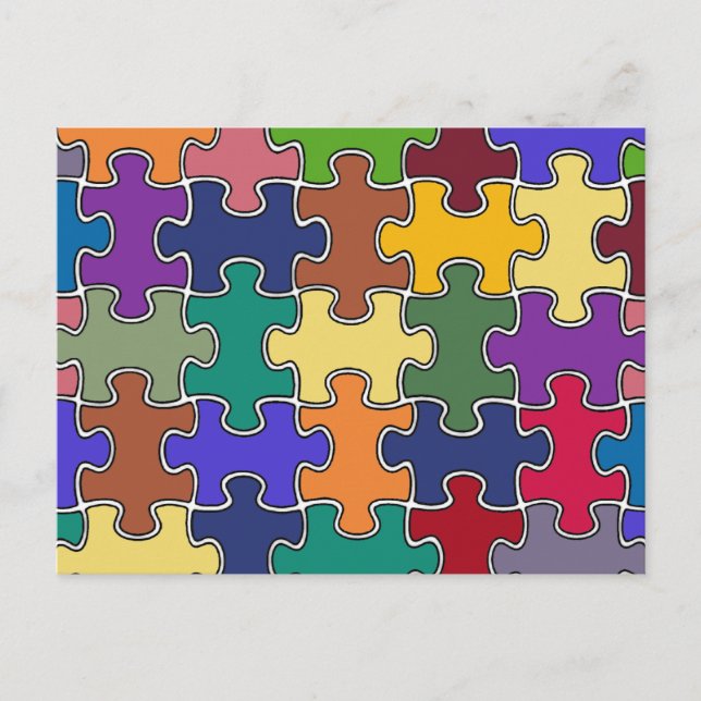 Puzzleteile Postkarte (Vorderseite)