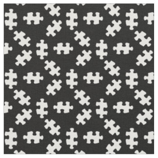 Puzzleteile Schwarz und Weiß Stoff