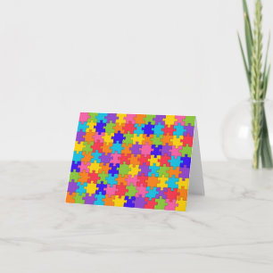 Puzzletyp Jigsaw - Multicolor Pieces Karte