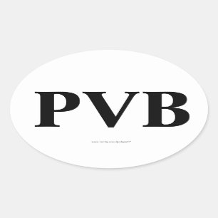 "PVB" Ponte Vedra Beach Florida-Oval-Autoaufkleber Ovaler Aufkleber