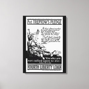 Pvt. Treptows Bürgschaft.  "Ich werde fight_War Leinwanddruck