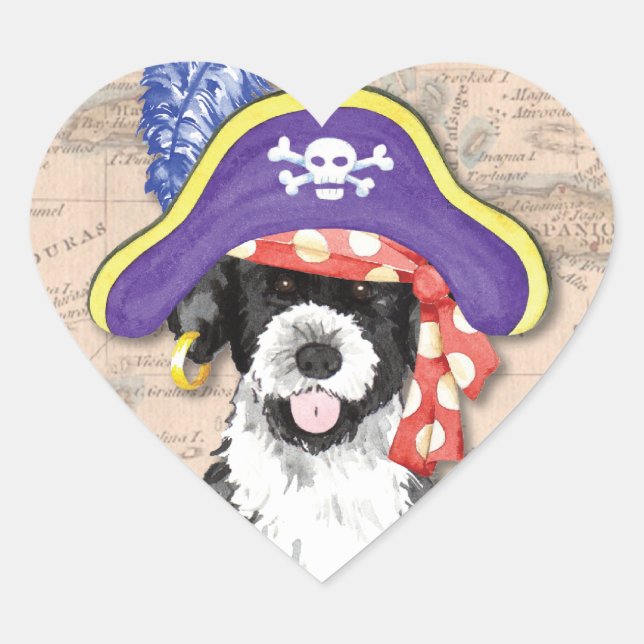 PWD Pirate Herz-Aufkleber (Vorderseite)