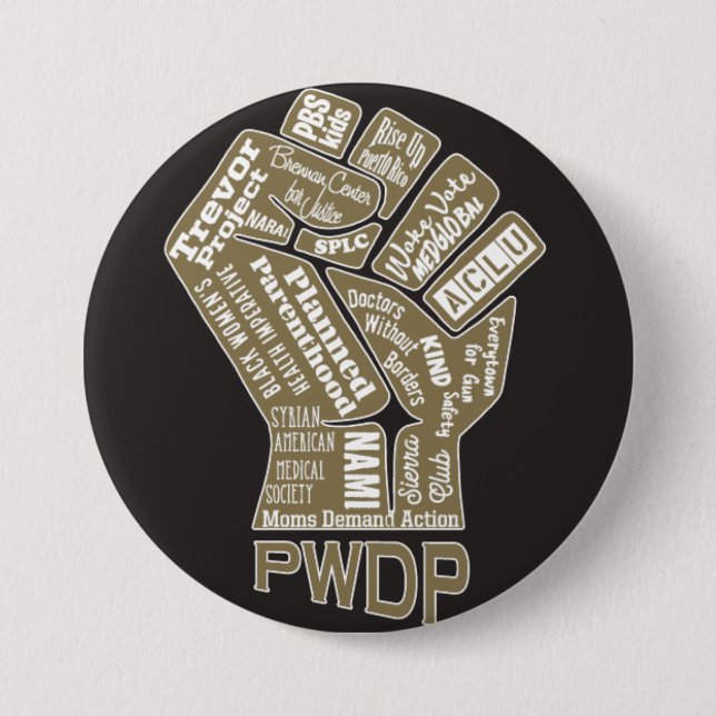 PWDP Faust-Knopf-Button Button (Vorderseite)