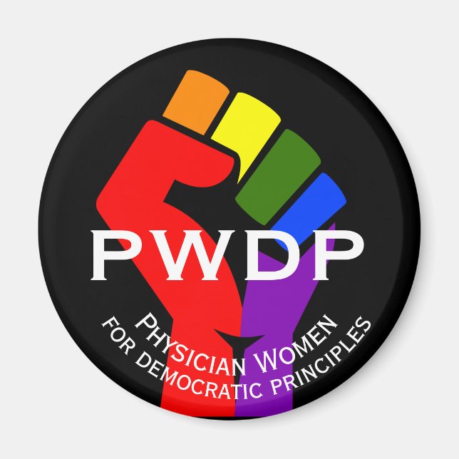 PWDP-Regenbogenfost-Magnet Magnet (Vorne)