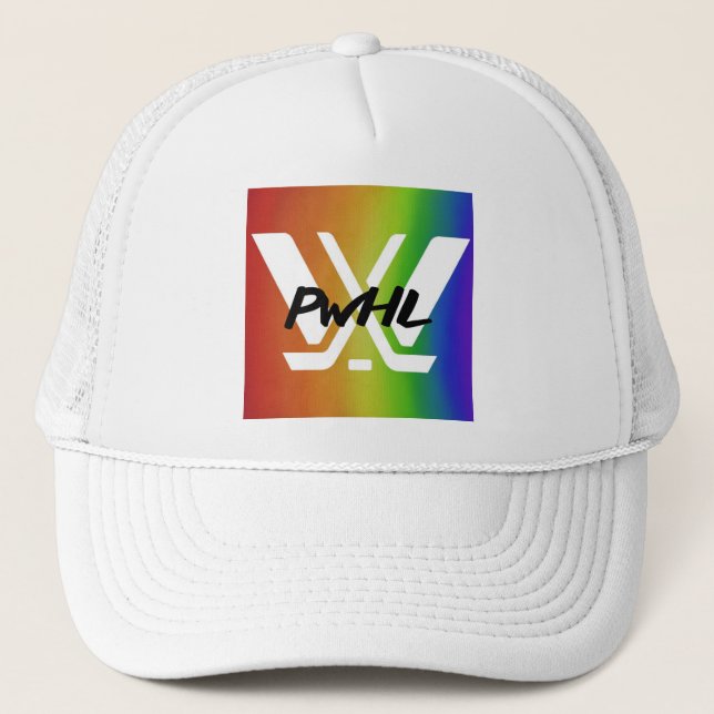 PWHL Pride Hat Truckerkappe (Vorderseite)