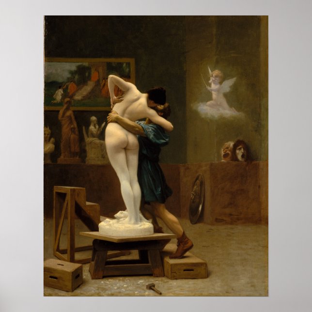 Pygmalion und Galatea von Jean-Leon Gerome Poster (Vorne)