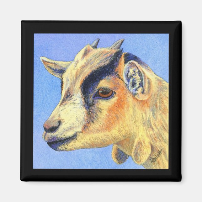 Pygmy Goat Magnet - "Sunny Goat" (Vorne)