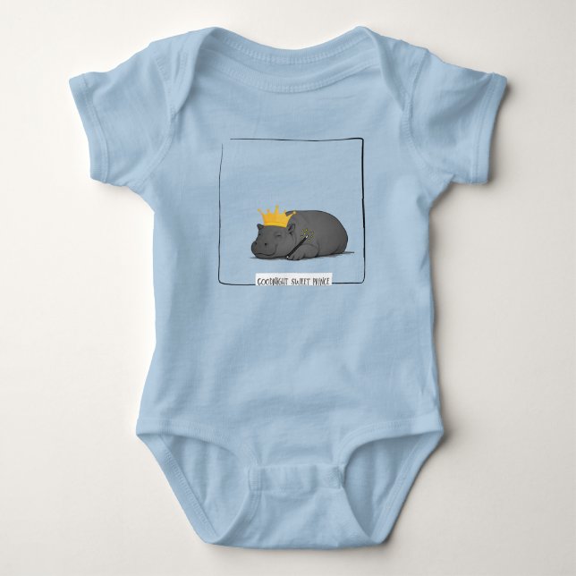 Pygmy Hippo Baby Body Suit Strampler (Vorderseite)