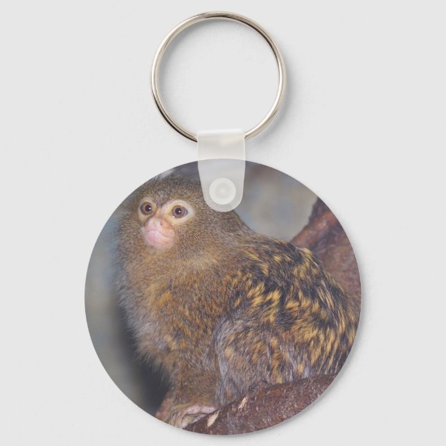 Pygmy Marmoset Portrait Schlüsselanhänger (Vorderseite)