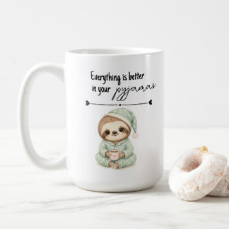 Pyjama-Faultier Alles-besser-Tasse Geschenk Kaffeetasse