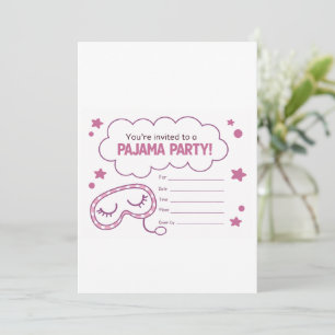 Pyjama-Party-Einladung für Mädchen Einladung