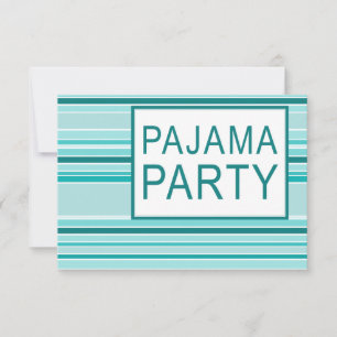 Pyjama-Party mit Streifen Einladung