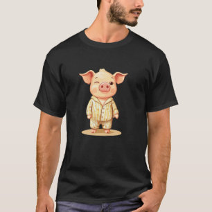 Pyjama-Party-Schwein für eine lustige und gemütlic T-Shirt