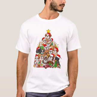 Pyjama-Shih-Tzu-Baum-Hund T-Shirt