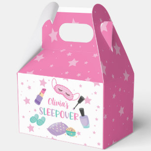 Pyjamaparty Übernachtungsparty rosa lila Tweens Geschenkschachtel