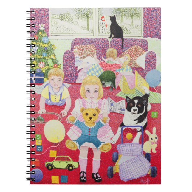 Pyjamas des Teddybären Weihnachts Notizblock (Vorderseite)