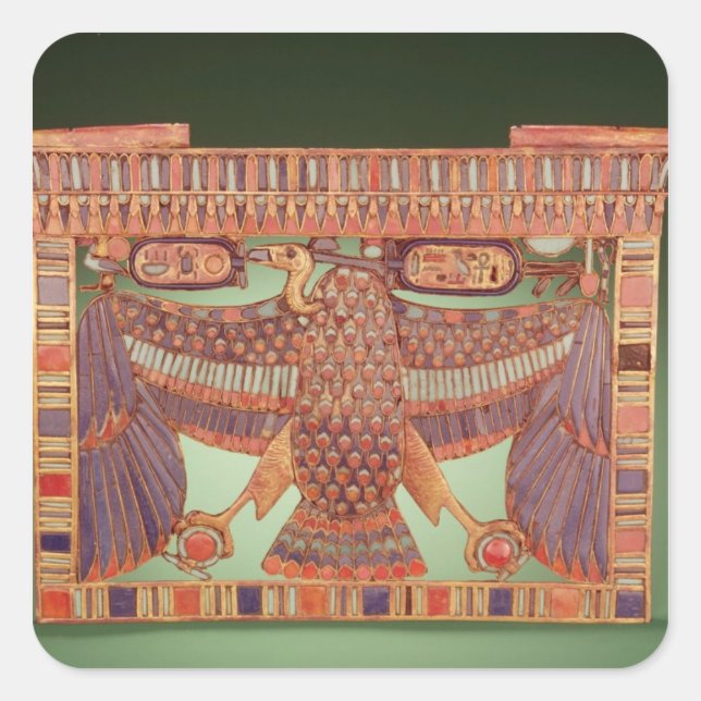 Pylonschektorte mit Geier dekoriert Quadratischer Aufkleber (Vorderseite)