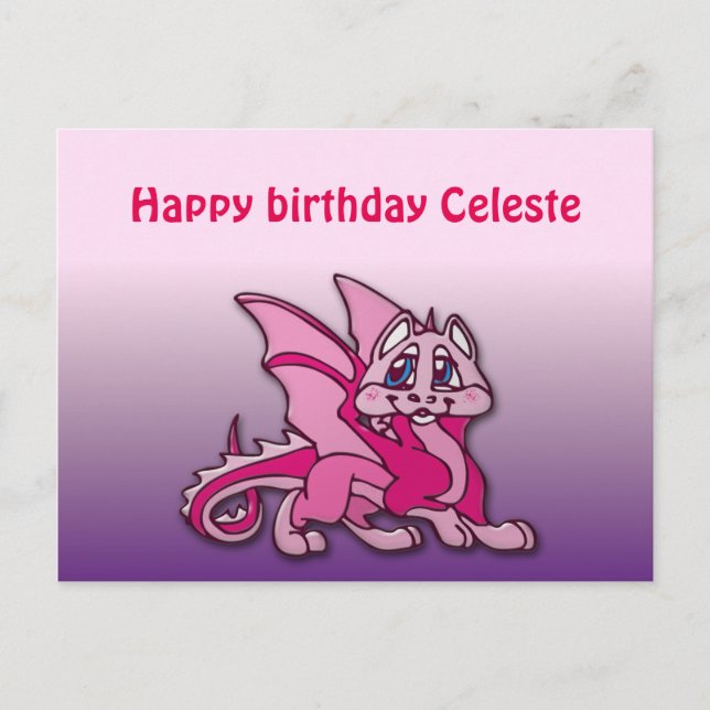 Pynky der Drache Postkarte (Vorderseite)