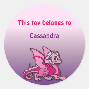 Pynky der Drache Runder Aufkleber