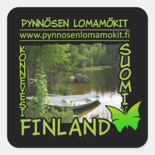 Pynneces Lomamökstickes Quadratischer Aufkleber