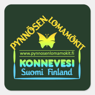 Pynneces Lomamökstickes Quadratischer Aufkleber