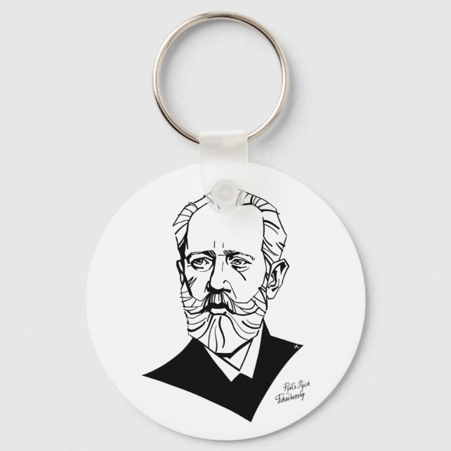 Pyotr Tchaikovsky Schlüsselanhänger (Vorderseite)