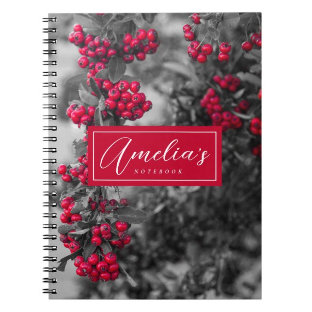 Pyracantha-Beeren-Spiralblock Notizblock (Vorderseite)