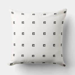 Pyramid Cube Repeat White Kissen
