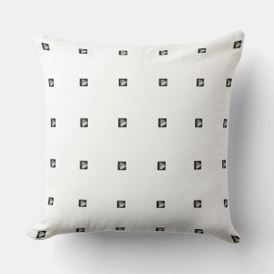 Pyramid Cube Repeat White Kissen