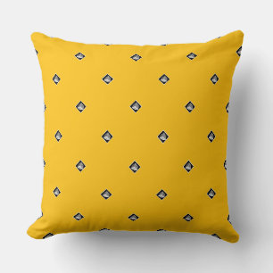 Pyramid Cube Repeat Yellow Kissen