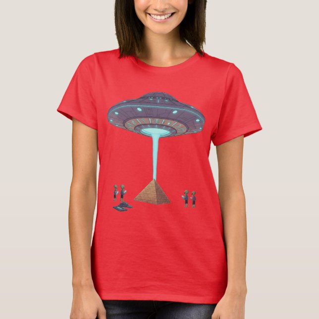 Pyramid Drop — Aliens Deliver the Truth T-Shirt (Vorderseite)
