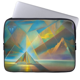 Pyramid Landscape Geometric Abstract Design Laptopschutzhülle