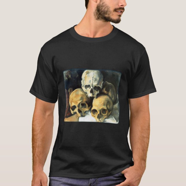 Pyramid of Skulls Französischer Post-Impressionist T-Shirt (Vorderseite)
