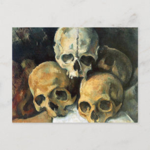 Pyramid of Skulls Paul Cezanne Postkarte