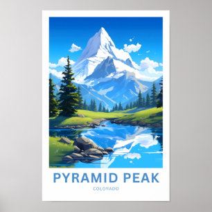 Pyramid Peak Colorado Reisen Print Poster