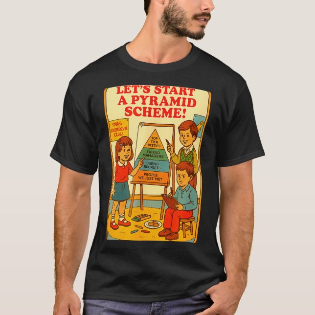 Pyramid Scheme Funny Blackcraft Cult Dark Humor Sa T-Shirt (Vorderseite)