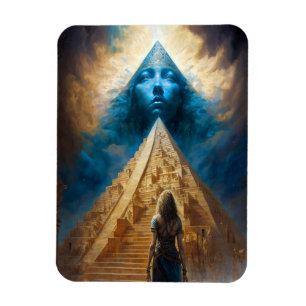 Pyramid Visionary Surreal Art Magnet
