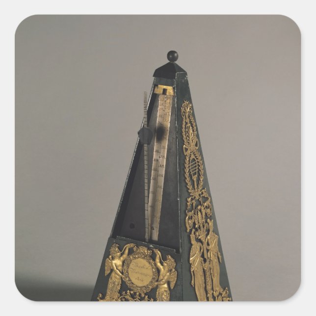 Pyramidal Metronom, 1815 Quadratischer Aufkleber (Vorderseite)