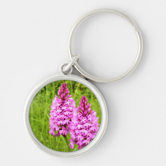 Pyramidal-Orchid-Schlüsselring Schlüsselanhänger (Vorne)