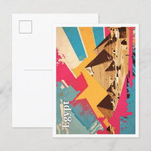 Pyramide Ägypten Pop-Art Reiseillustration Postkarte
