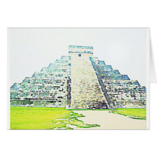 Pyramide Chichen Itza des Aquarell-Entwurfs