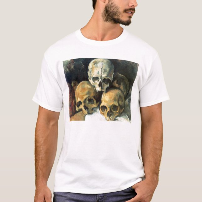 Pyramide der Schädel Paul Cezanne T-Shirt (Vorderseite)