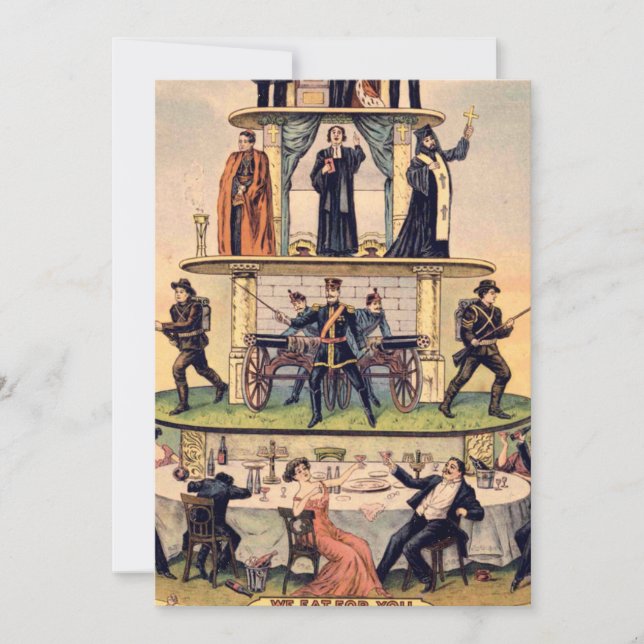 Pyramide des kapitalistischen Systems Einladung (Vorderseite)