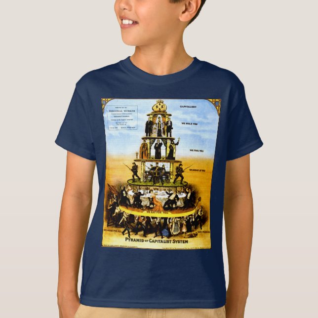 Pyramide des kapitalistischen Systems T-Shirt (Vorderseite)