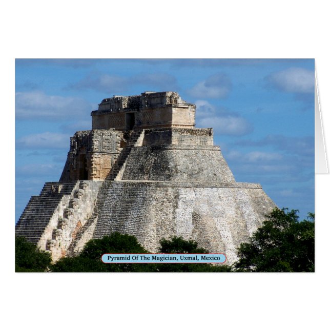 Pyramide des Magier, Uxmal, Mexiko (Vorderseite (Horizontal))