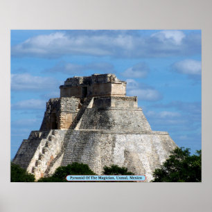 Pyramide des Magier, Uxmal, Mexiko Poster