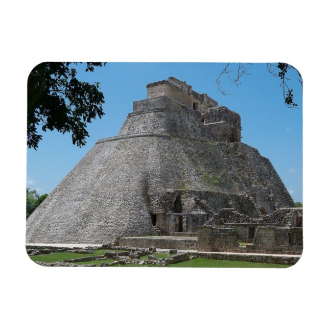 Pyramide des Magier, Uxmal, Yucatan, Mexiko Magnet (Horizontal)