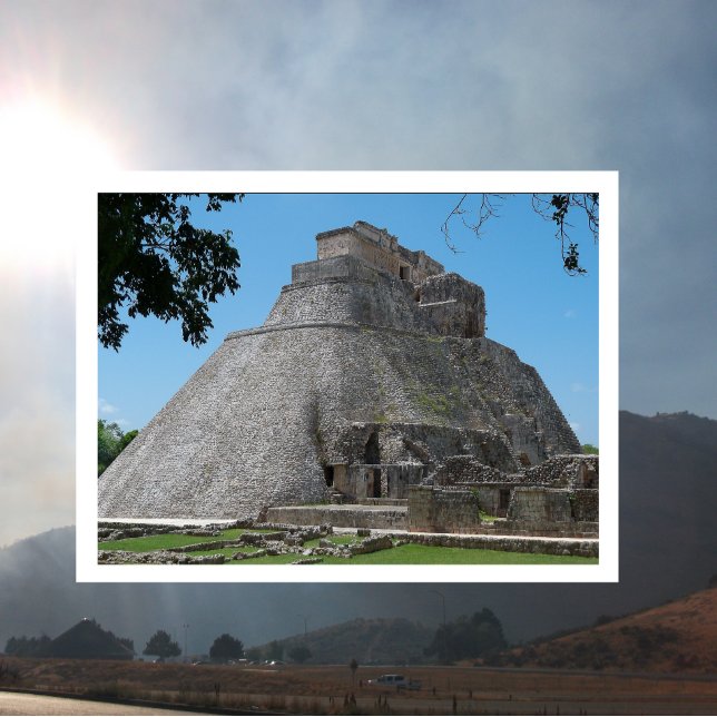 Pyramide des Magier, Uxmal, Yucatan, Mexiko Postkarte (Von Creator hochgeladen)