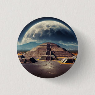 Pyramide des Mondes, Teotihuacan, Mexiko Reise Button