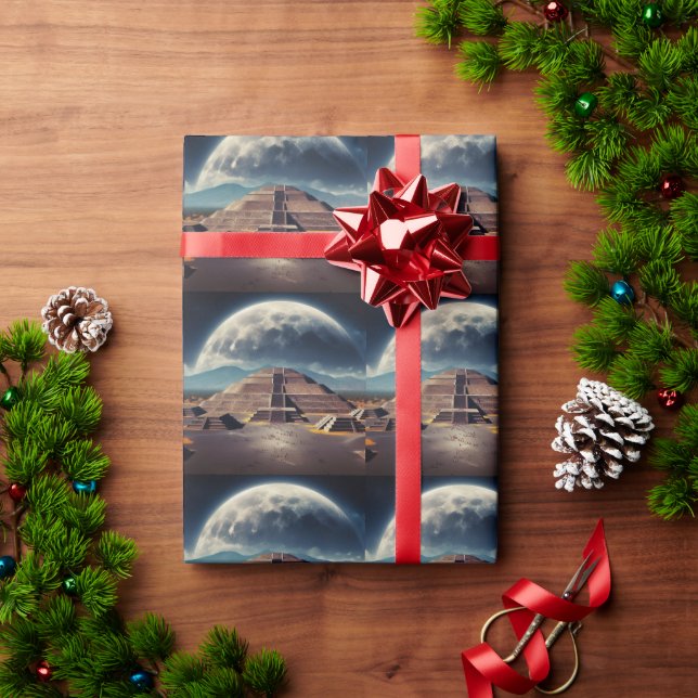 Pyramide des Mondes, Teotihuacan, Mexiko-Reise Geschenkpapier (Feiertagsgeschenk)